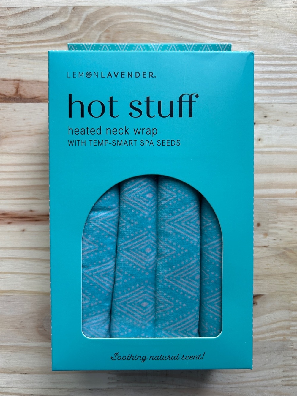 NIB Lemon Lavender Hot Stuff Heated Neck Wrap - Turquoise